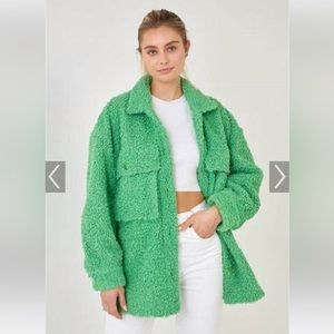 English Factory Oversized Sherpa Shacket